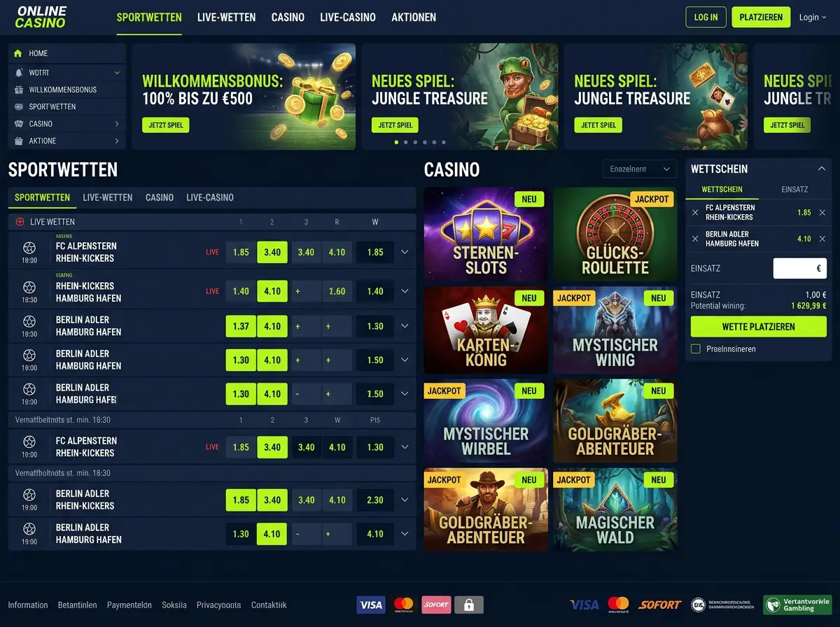 Casinova — Spiele und Quoten
